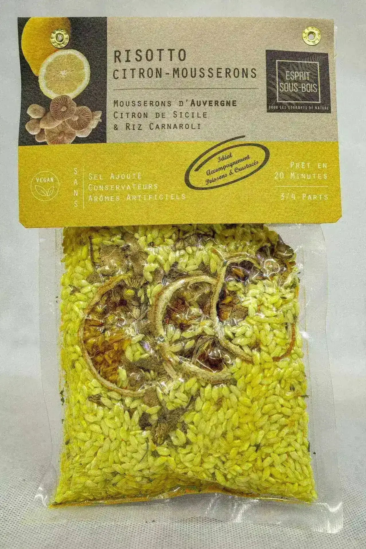 Risotto citron mousserons