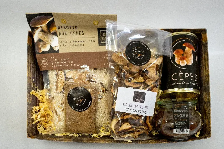 Coffret autour du cèpes