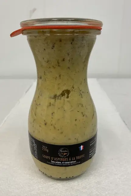 Soupe d'asperges vertes à la truffe du Périgord